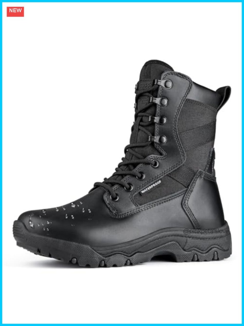 Women's Tactical Boots Suede Leather 8 Inch Lightweight Combat Work Boot